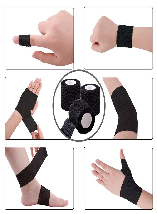BQTQ 72 Rolls Self Adhesive Bandage 2 Inch Self Adherent Wrap Black Tape Self Stick Bandages Stretch for Wrist Ankle Swelling Sprains - Image 4